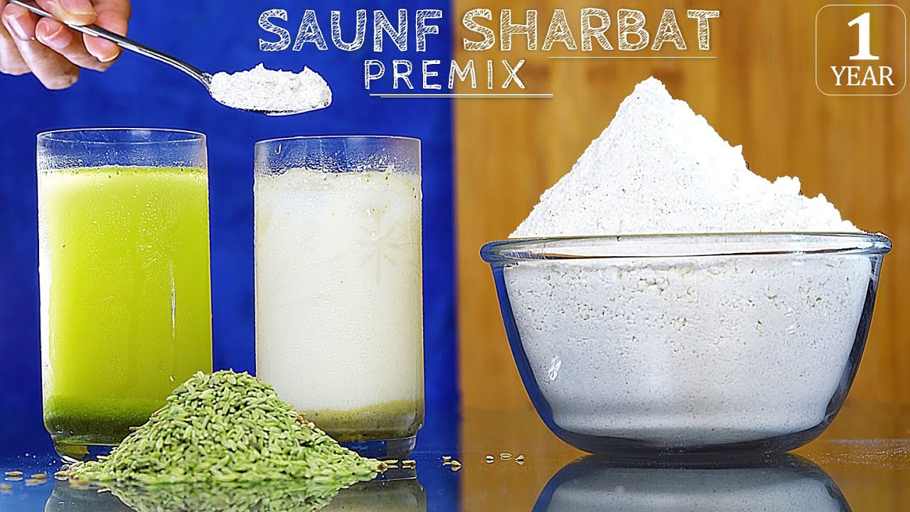 🧊१ साल तक चलने वाले इस प्रिमिक्स पाउडर से बनाएं थंडक प्रदान करने वाला सौंफ़ का शरबत बस कुछ सेकंड्समें