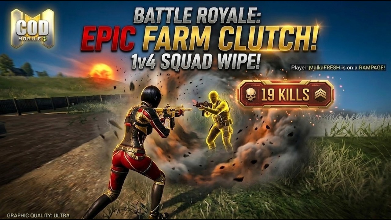 19 KILLS! 😱 1v4 Squad Wipe in Call of Duty: Mobile Battle Royale