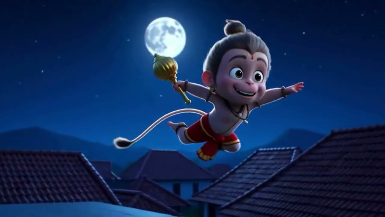 Hanuman Chalisa 3D | Cute Bal Hanuman Full Animated Bhajan
