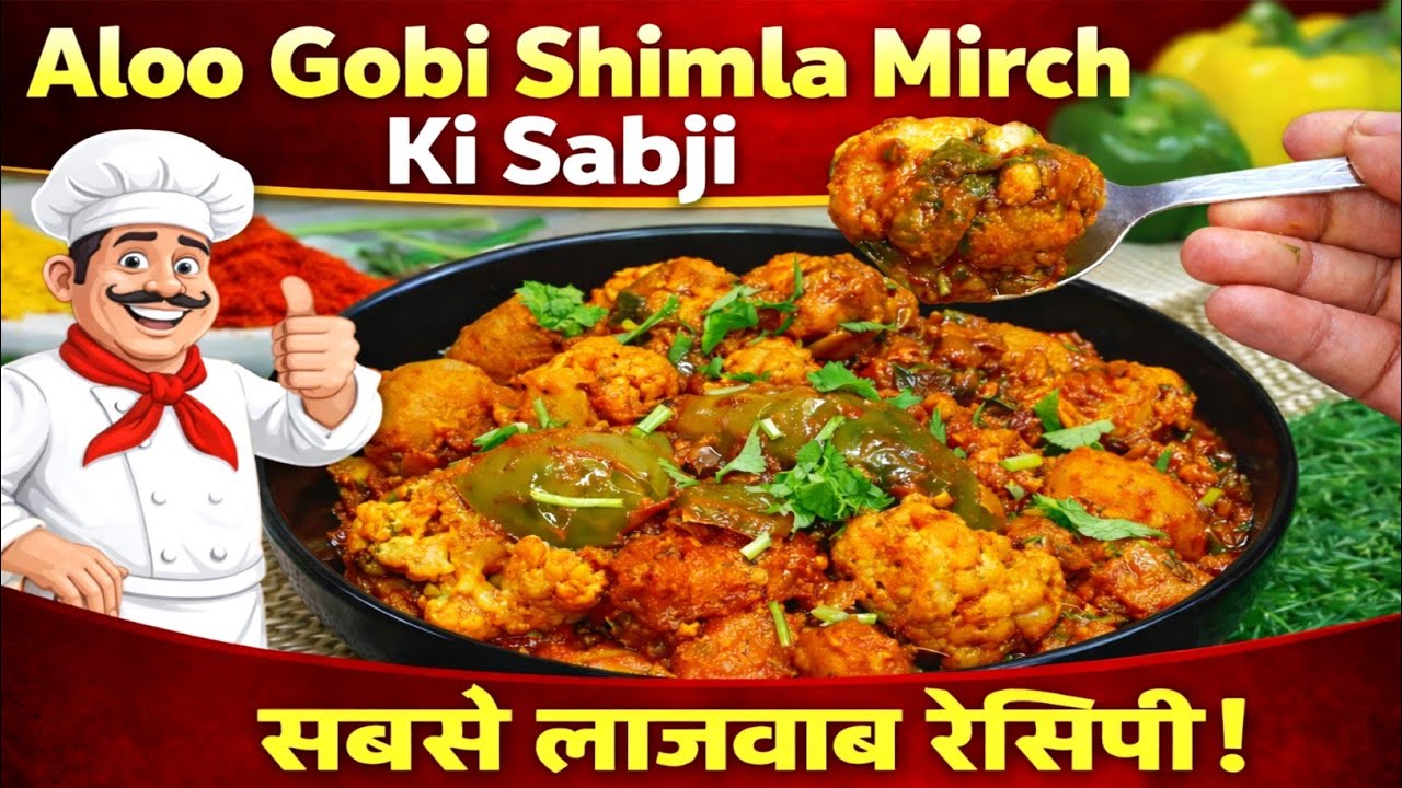 Aloo Gobi Shimla Mirch Ki Sabji | Bahut Hi Tasty Aur Asaan Recipe | Ghar Jaisi Sabji