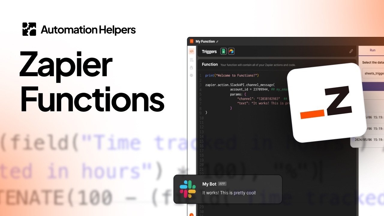 NEW Feature How to use Zapier Functions