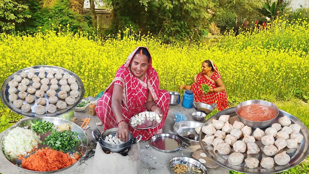Veg momos Recipe सर्दियों के मौसम में चटपटा खाने का मन करे तो घर पर बनाये मोमोस और चटनी Momos recipe