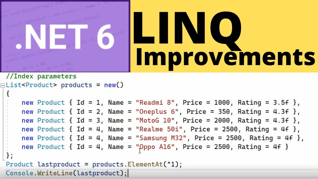 .net 6 LINQ Improvements | LINQ | Dotnet 6