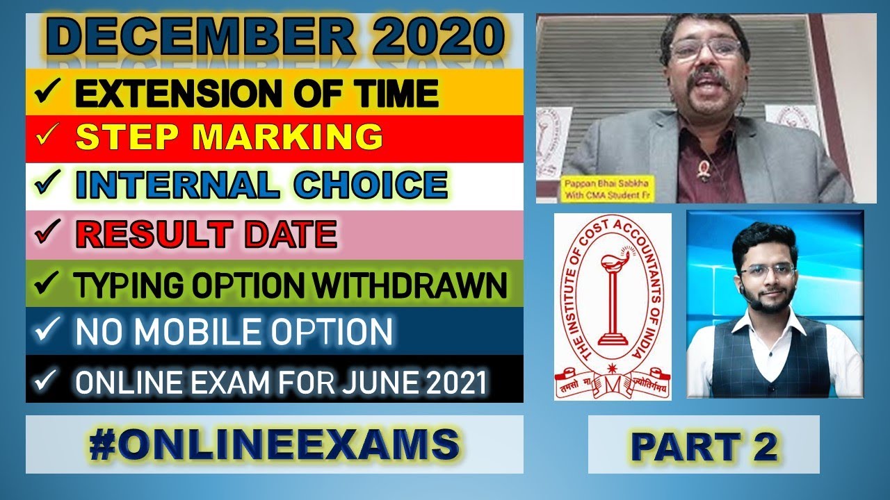 BREAKING NEWS (PART 2) - EXAM PATTERN + DESCRIPTIVE QUESTIONS + Much More || THANK YOU ICMAI