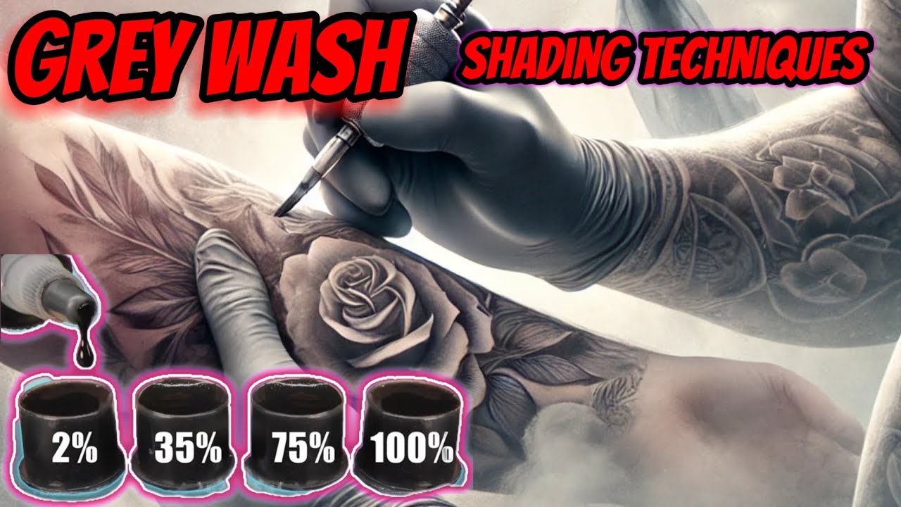 Как смешивать техники Grey Wash и Shading | Уроки по татуировке