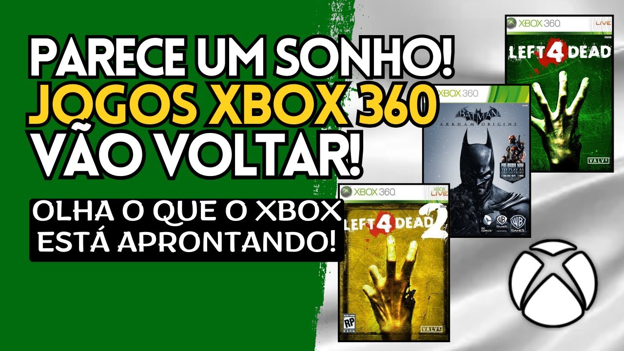 BOAS NOTÍCIAS: Jogos do XBOX 360 Estão VOLTANDO EM BREVE a Loja do XBOX!