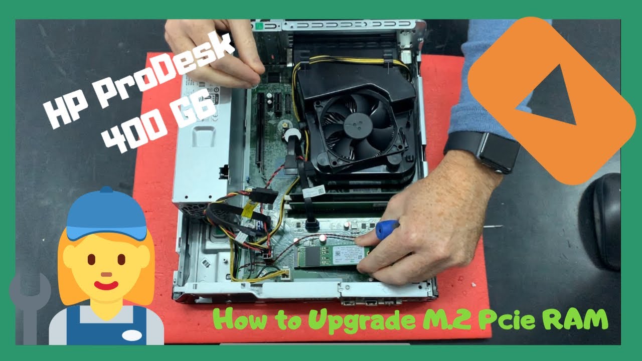 How to upgrade M.2 Pcie Nvme SSD RAM HP ProDesk 400 G6 SFF Disassembly