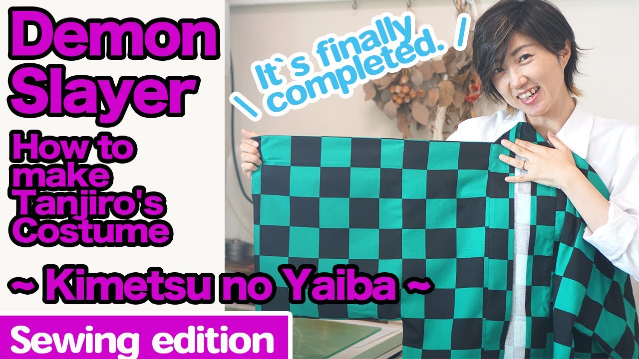 【Cosplay of DEMON SLAYER】Can be made "Haori" costume by almost straight stitching.