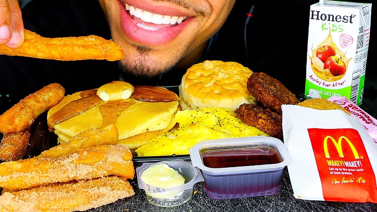 ASMR MCDONALD'S BIG BREAKFAST DONUT STICKS MUKBANG | EATING HOTCAKES | BIG BITES SOUNDS *NO TALKING
