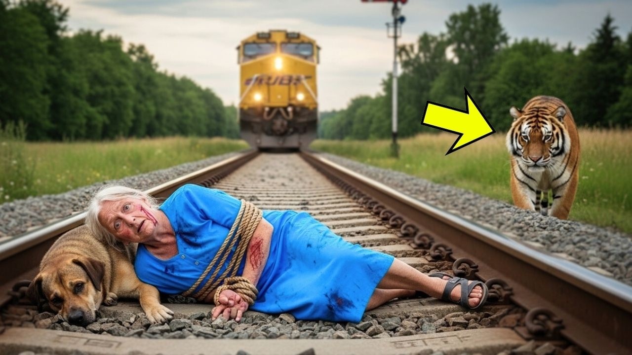 JUNGER MILLIONÄR bindet VERLETZTE ALTE ans Gleis mit HUND, doch der TIGER kommt und...