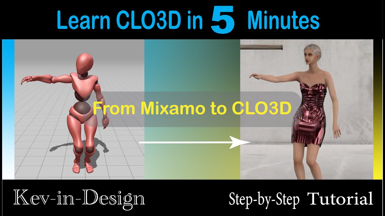 Learn CLO3D in 5 Minutes : From Mixamo to clo3d (animation & pose) #clo3ddesigner
