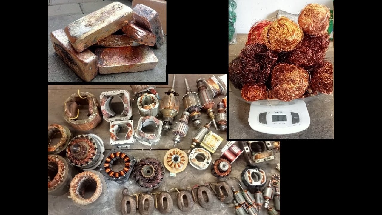 (51.) Rotory, statory, cívky a vynutí. Tavení mědi. Copper smelting. ASMR
