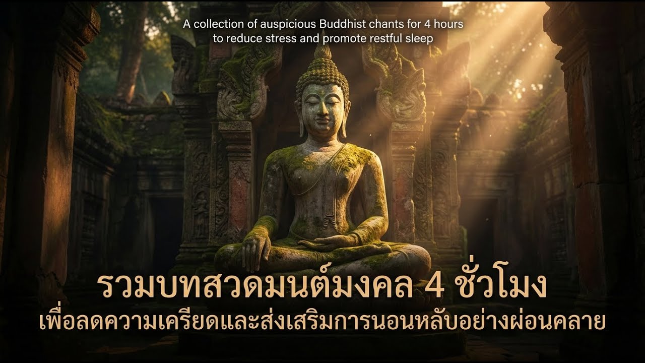 รวมบทสวดพระคาถามหามงคล 4 ชั่วโมงเต็ม ลดเครียดลง ให้หลับสนิท