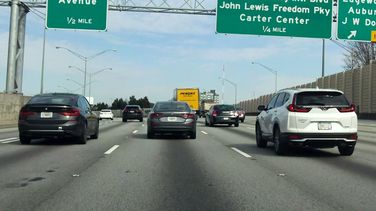 Atlanta Downtown Connector (Interstate 85 Exits 78 to 85) northbound