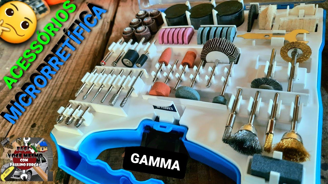 UNBOXING JOGO PARA MICRO RETÍFICA 180 PEÇAS GAMMA