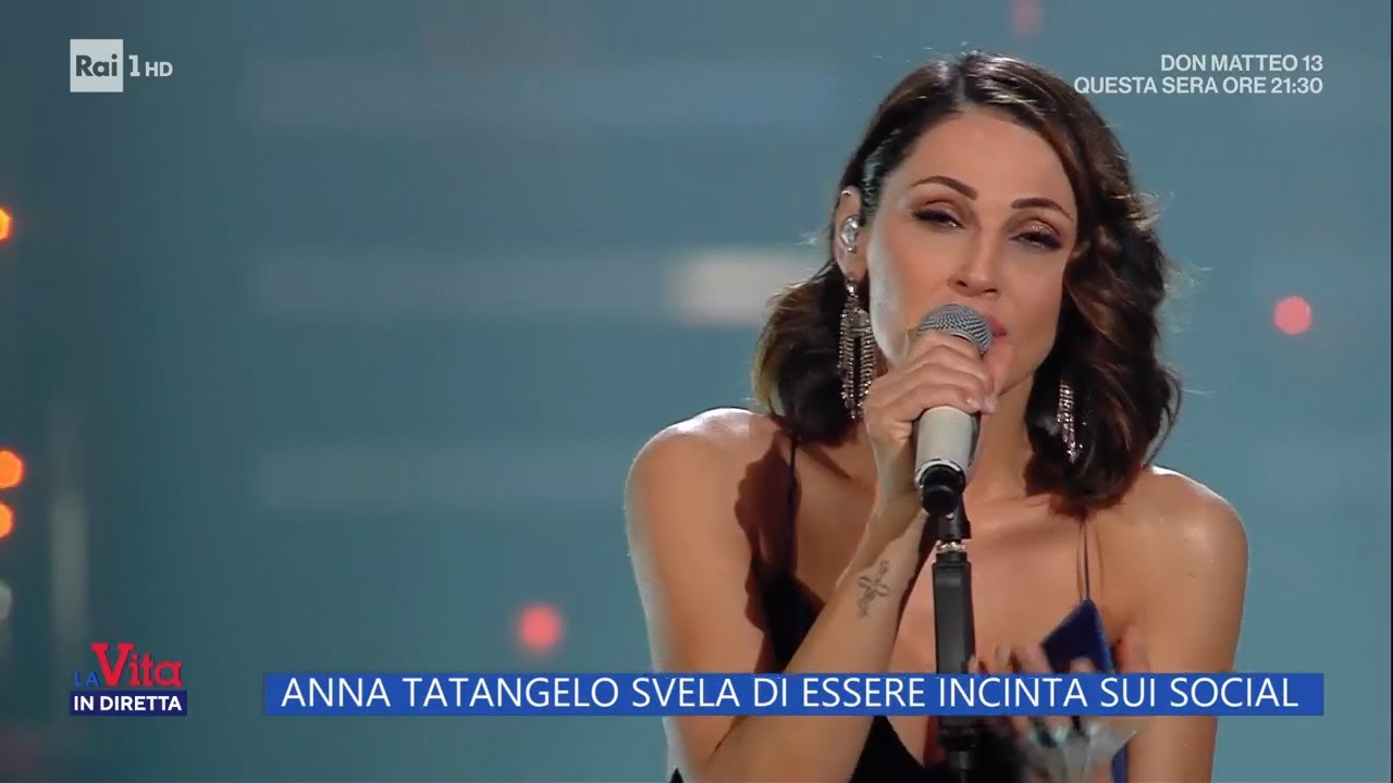 Anna Tatangelo incinta, l'annuncio in un post - La vita in diretta 19/06/2025