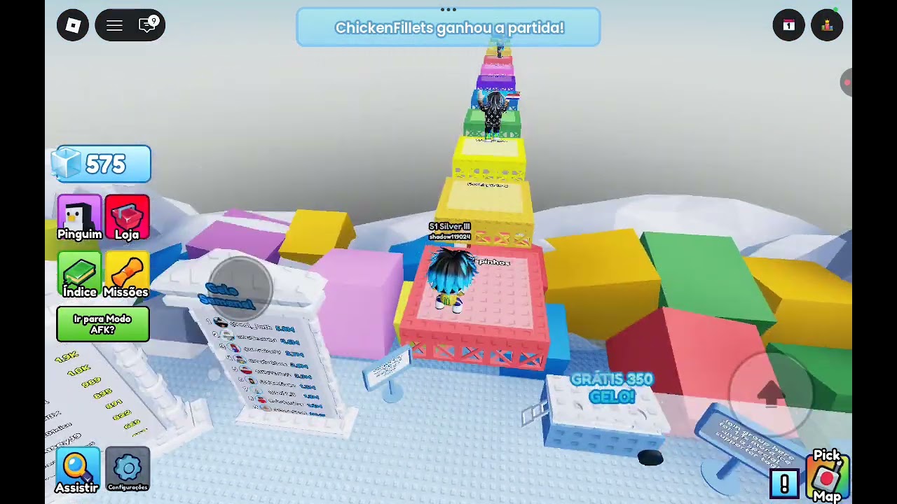 Jogando o jogo do pinguim do roblox!!!🐧❄️