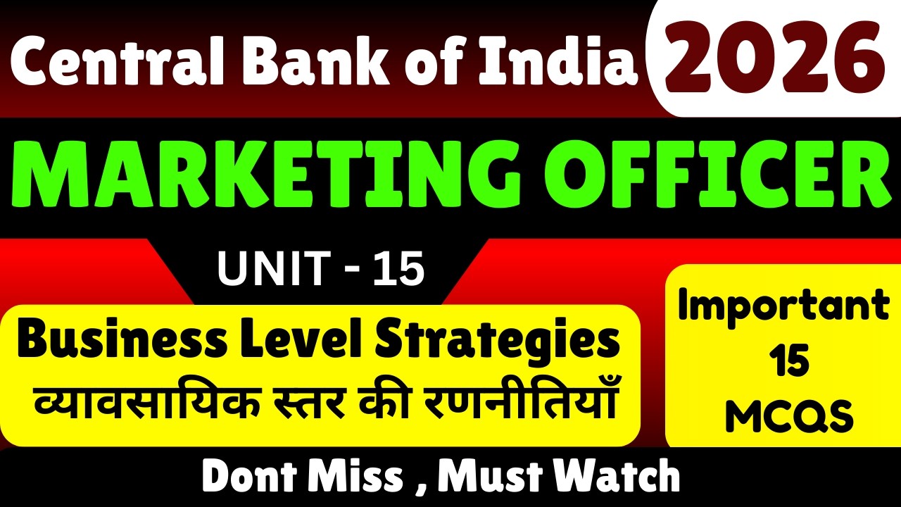 Business Level Strategies MCQS | CBI 2026 Marketing Officer Notes | CBI Marketing Officer PDF Notes