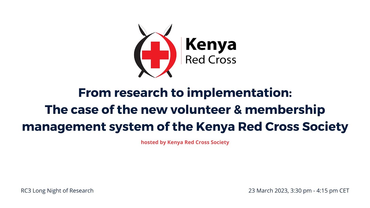 The case of the new volunteer & membership management system of the Kenya Red Cross Society