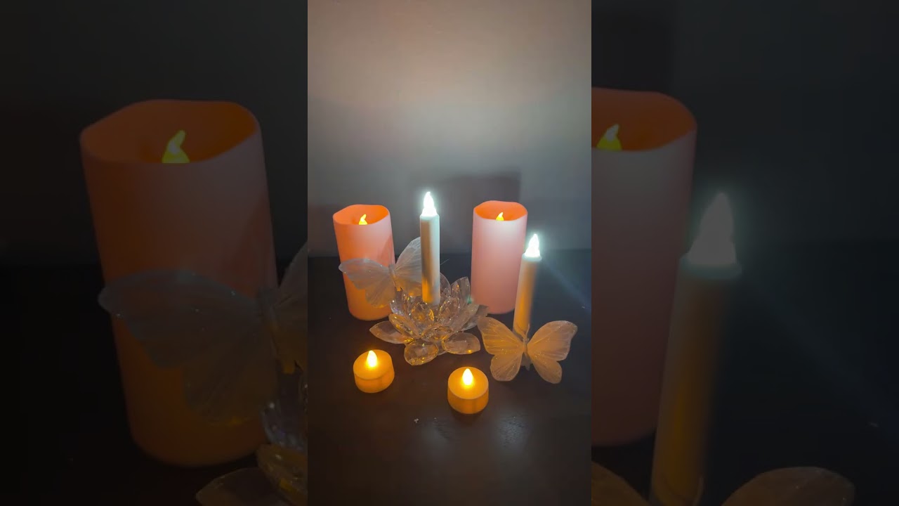 1 Hour of Candlelight ASMR/Peacefulness/Relaxation/Fall Asleep Fast/White Noise