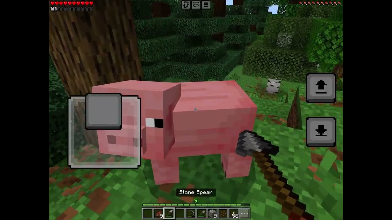 Playing Minecraft again on my iPad 