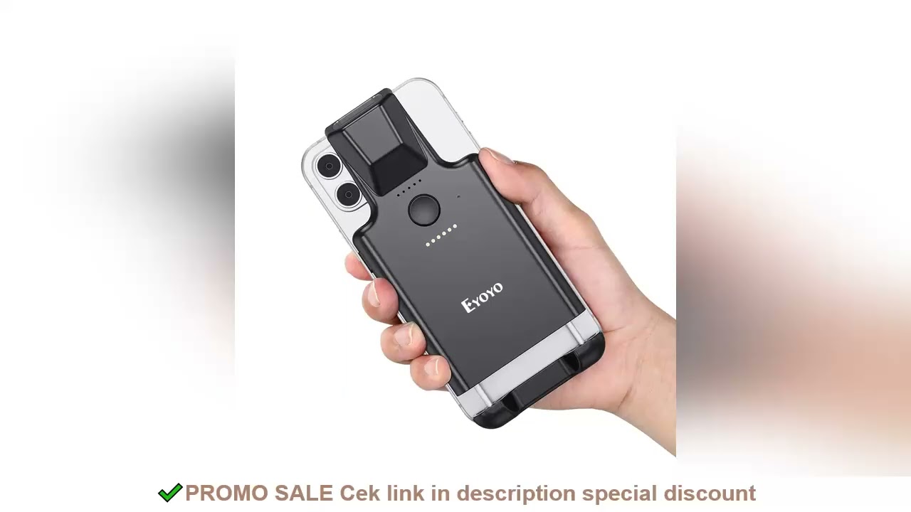 Eyoyo EY-017 2D Back Clip Bluetooth Barcode Scanner Portable Barcode Reader Data Matrix 1D QR Bar Co