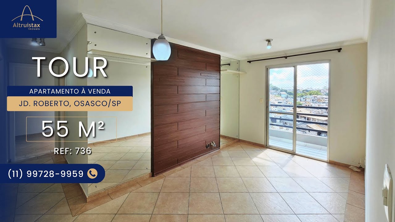 Apartamento à Venda em Osasco | 2 Quartos, Lazer Completo, FGTS – Jardim Roberto (REF736)