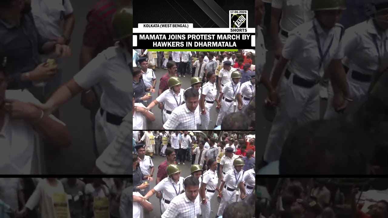 Former West Bengal CM Mamata Banerjee, TMC leaders join protest march by hawkers in Dharmatala