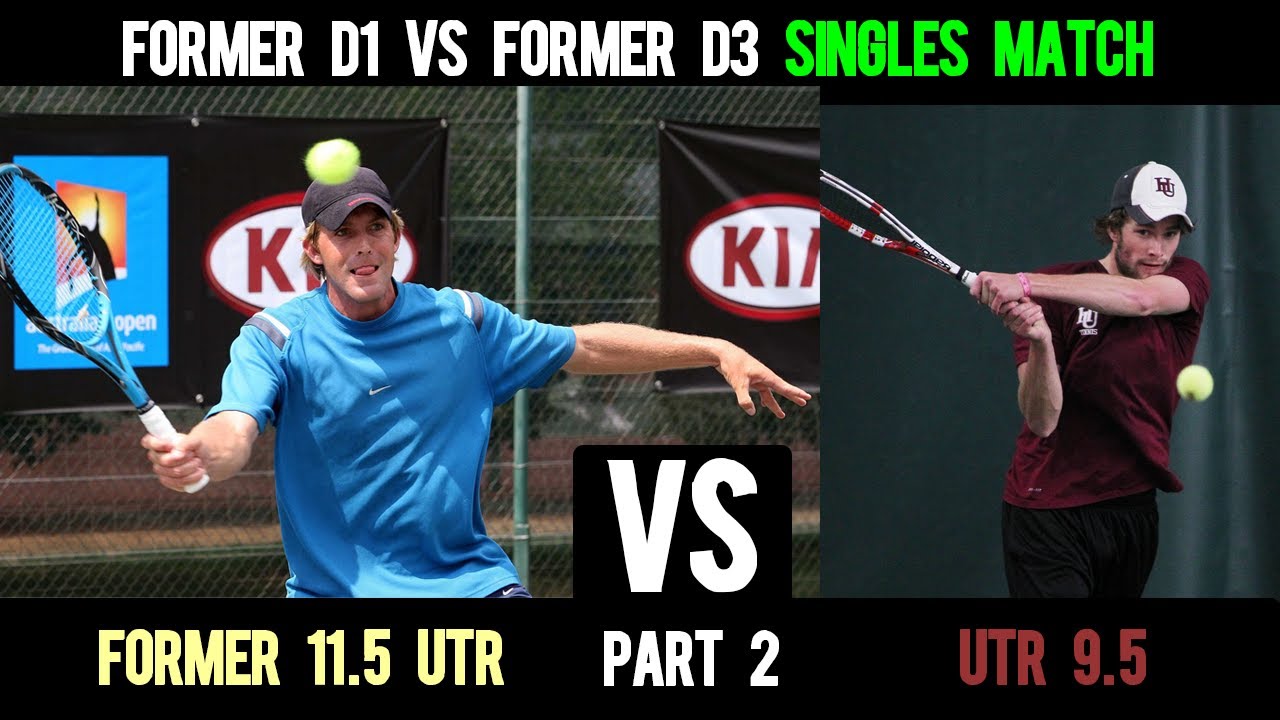 Former D1 vs Former D3 Tennis Singles Match//5.0 NTRP vs 4.5 NTRP