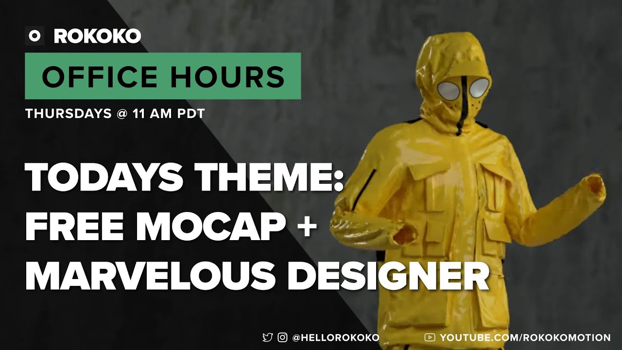 Recording Free Mocap + Marvelous Designer I Rokoko Office Hours