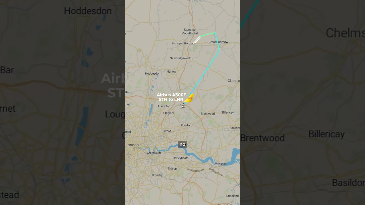 Сверхкороткий рейс! (Сверхкороткий рейс DHL A300 из Станстеда в Хитроу)