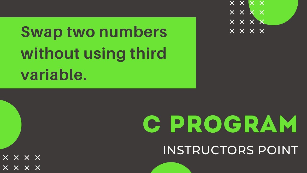 C Program: Swap two numbers without using third variable.