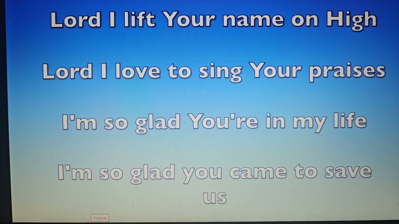 Lord I Lift Your Name On High/ Tenor
