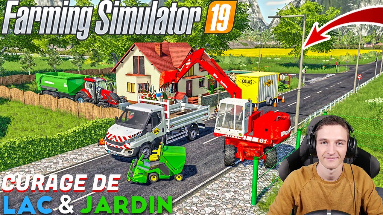 UN CHANTIER TP DE CURAGE DE LAC DANS UN JARDIN !