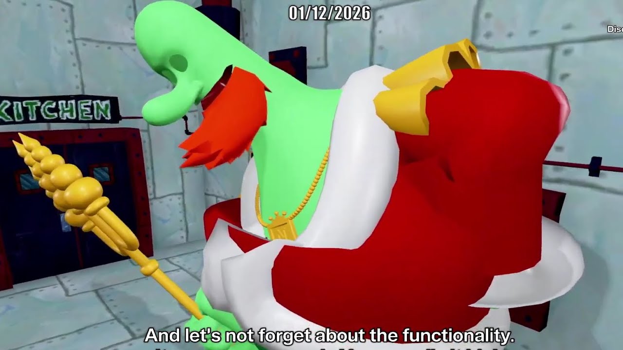 King Neptune gets inflated whilst talking about shopping carts and the painting