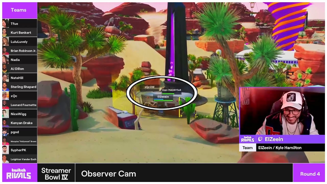 Zein sale en la PANTALLA de Twitch Rivals queriendo matar a TFue