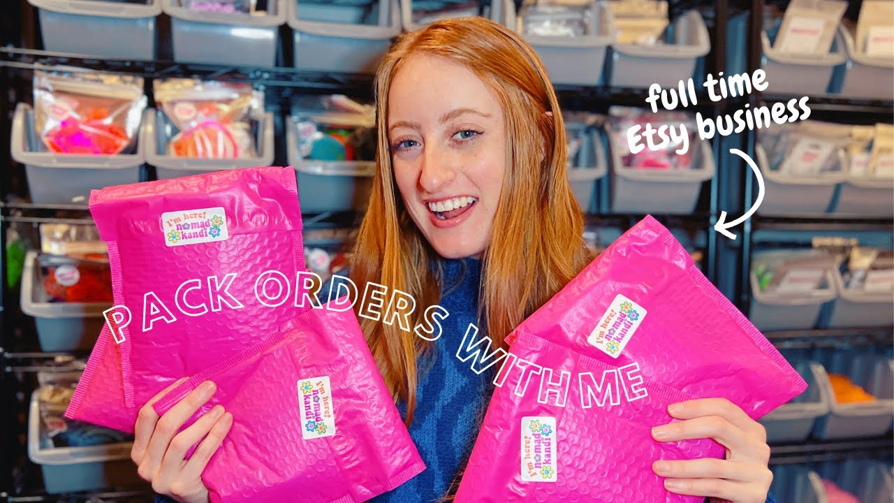 PACK ORDERS WITH ME | Etsy shop, shipping essentials
