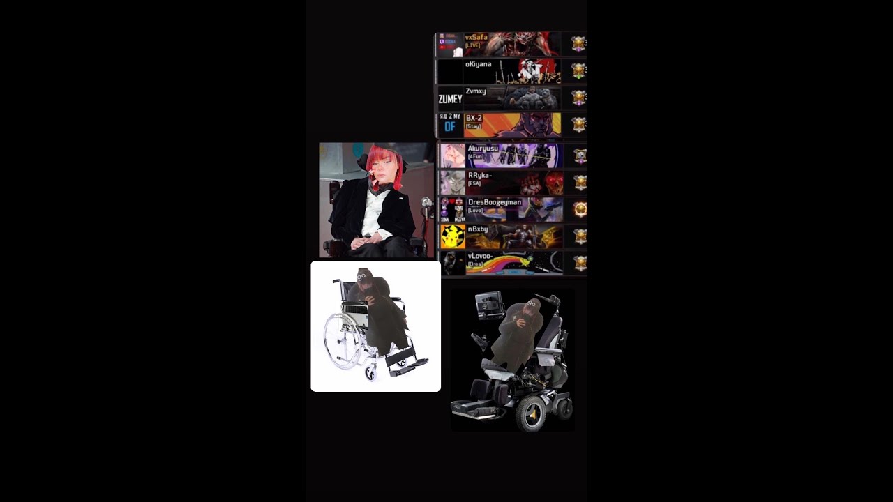 League!!!  Grandma aka vlovo, The Wheelchair obuser down👩🏻‍🦽