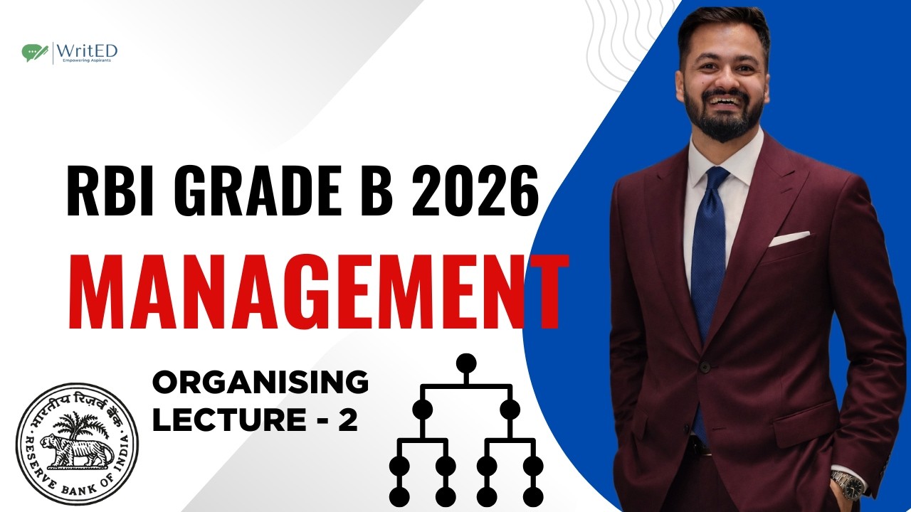 Live Management Class for RBI Grade B 2026 | ORGANISING Lecture 2