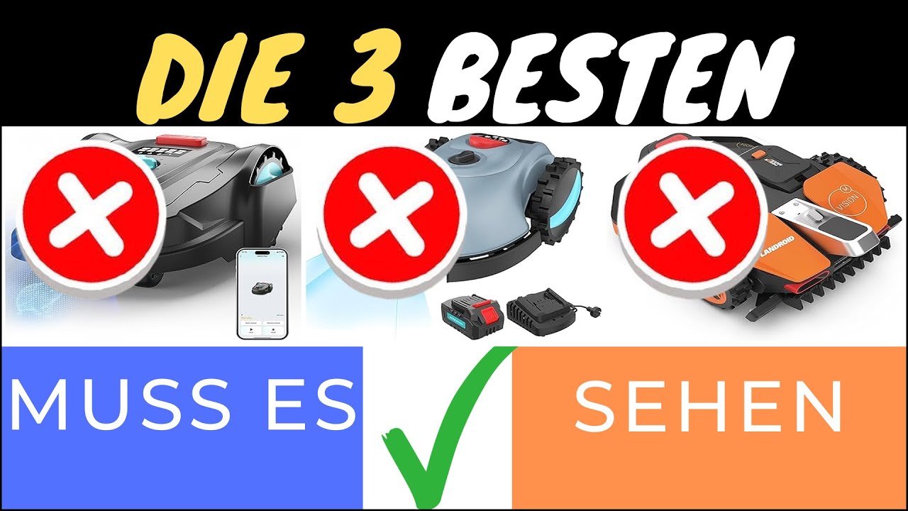 DIE 3 BESTEN MÄHROBOTER OHNE BEGRENZUNGSKABEL 2025! 🚜🌿