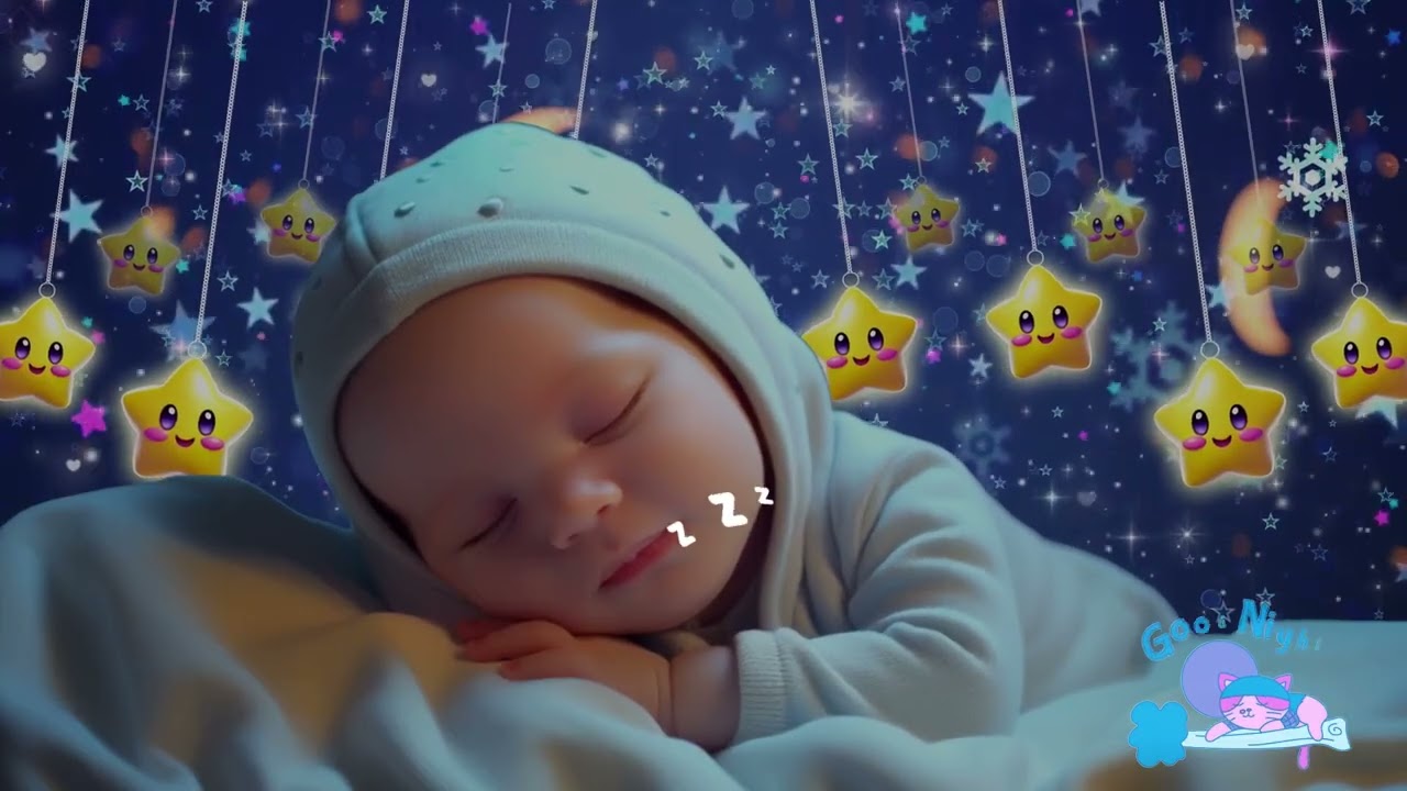 Baby Sleep Music🌙Baby Sleeps Instantly in 3 Minutes 💤 Gentle Night Calm 🎵 Mozart & Brahms Lullabies