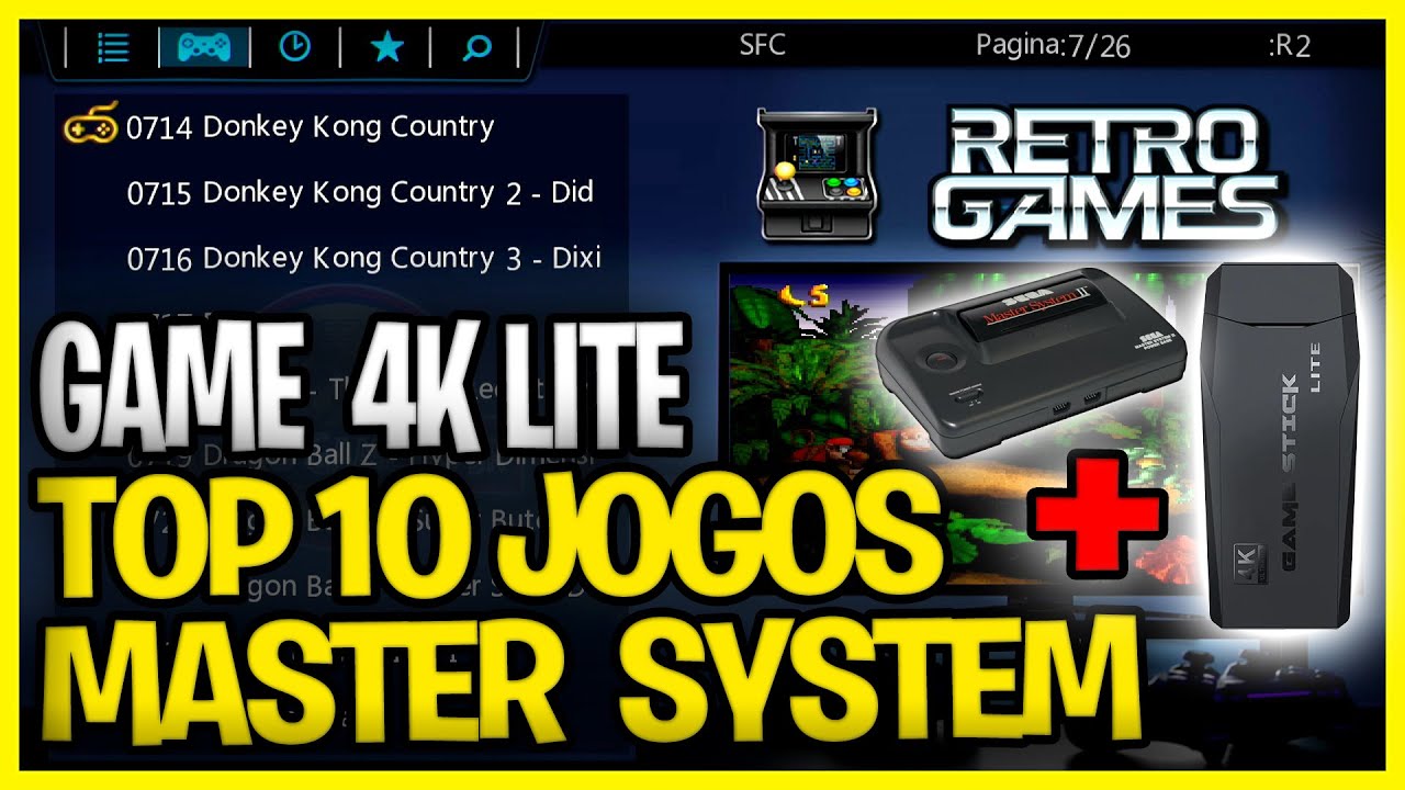 Os melhores jogos do Master System rodando no Game Stik 4K Lite de 64GB