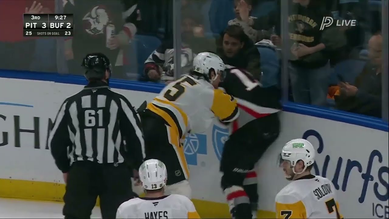 Connor Clifton vs Peyton Krebs, Pens @ Sabres - 5th Feb 2026