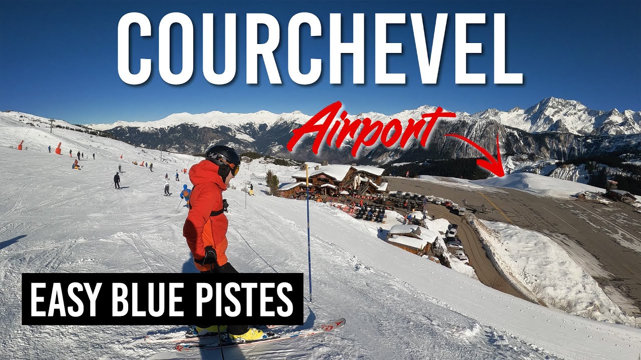 Skiing easy blue pistes 'Biollay', 'Pralong', 'Cospillot', 'Tovets' in Courchevel, Les 3 Vallées