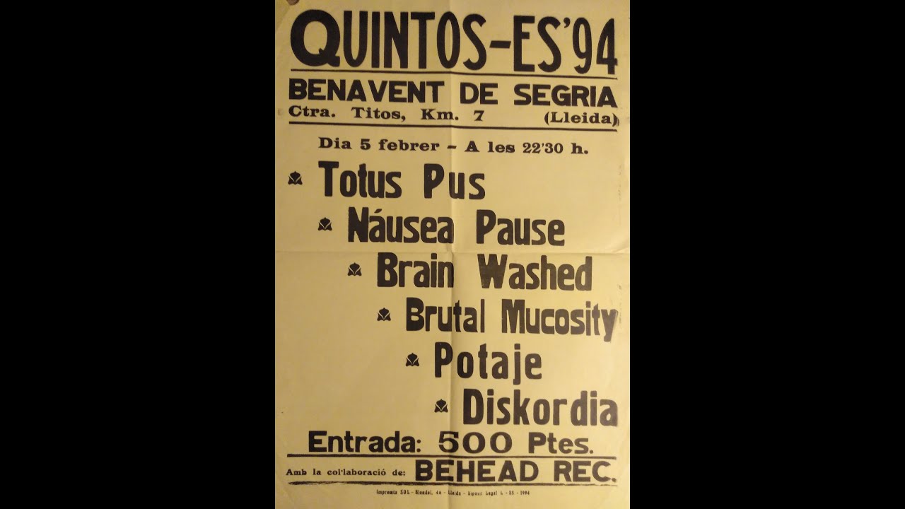 NAUSEA PAUSE. Directe a Benavent de Segrià.1994.