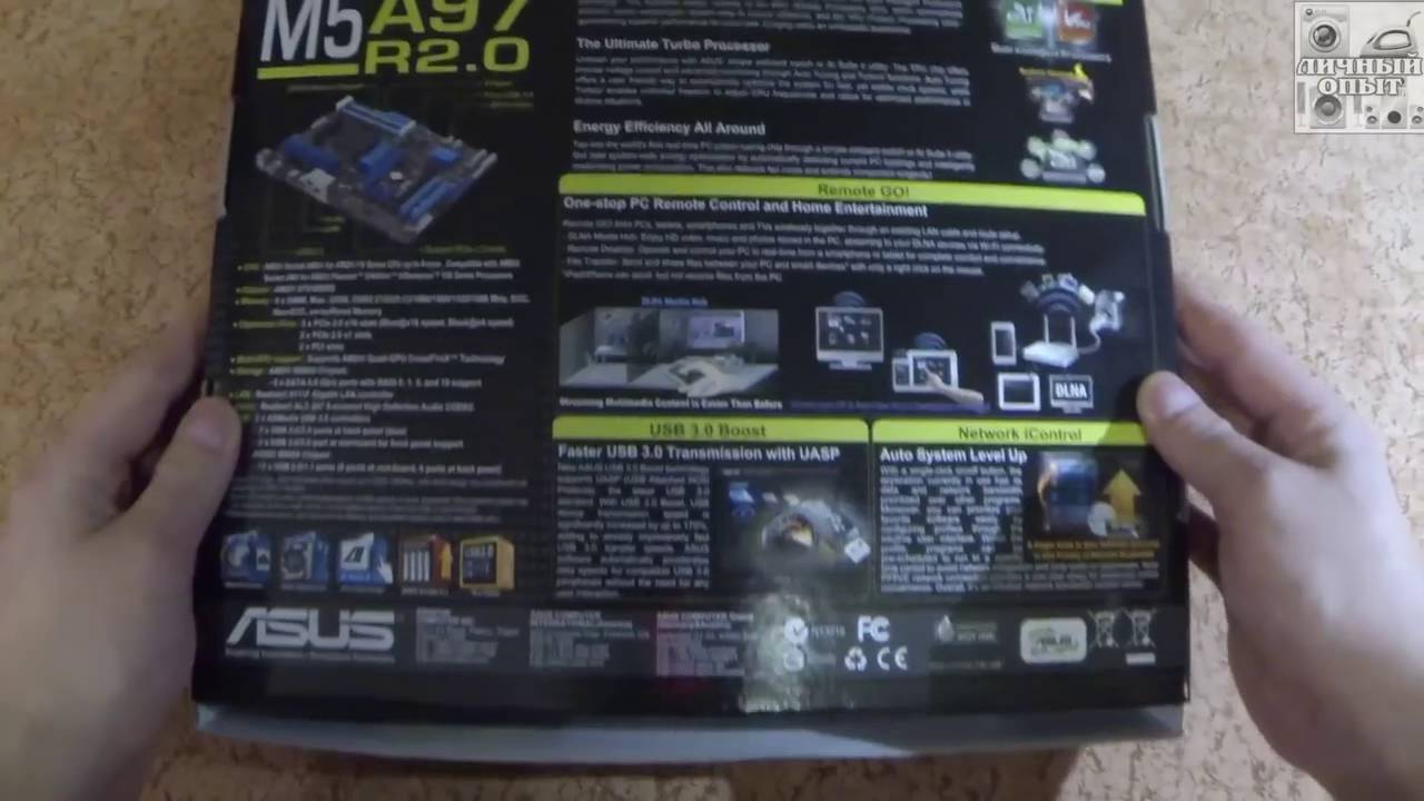 Unboxing ASUS M5A97 R2.0 SocketAM3+ (Installing CPU AMD FX 8150 Black Edition) & UEFI
