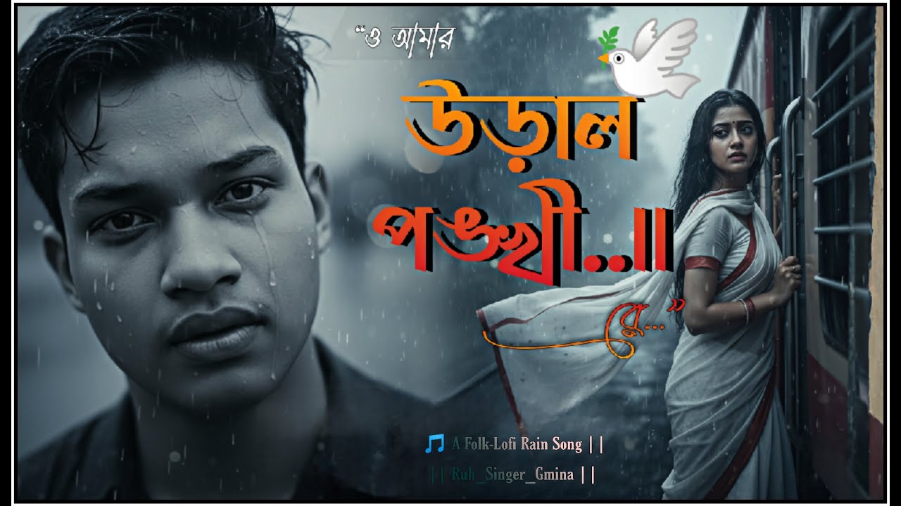 ও আমার উড়াল পঙ্খী রে | Emotional Bangla Folk Lofi Song | Ruh_Singer_Gmina | Rain Love Story