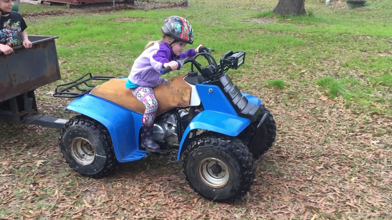 Sally with new 1987 Yamaha Badger