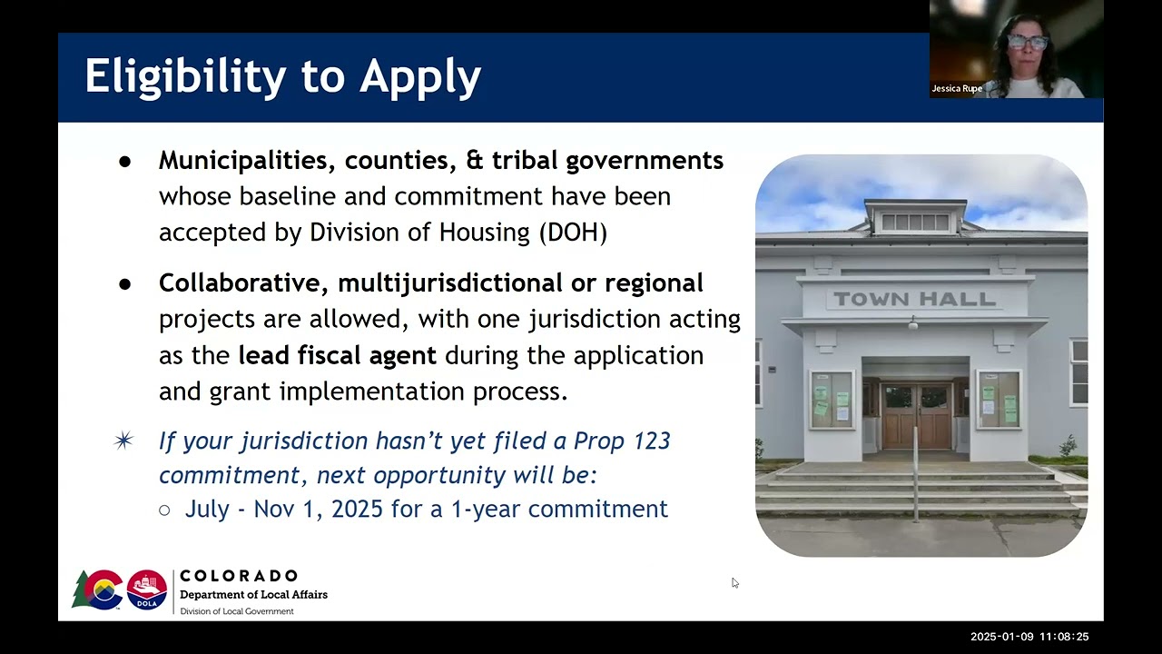Proposition 123 Local Planning Capacity Grant Informational Webinar January 9, 2025
