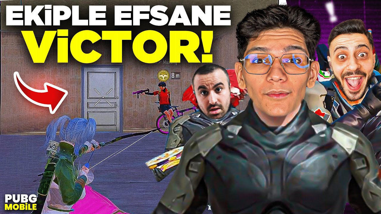EKİPLE EFSANE VİCTOR PUSUSU - PUBG MOBİLE